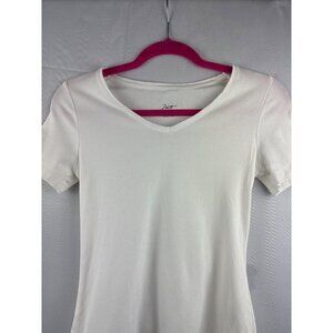 Motto Essentials White V-Neck T-Shirt XXS